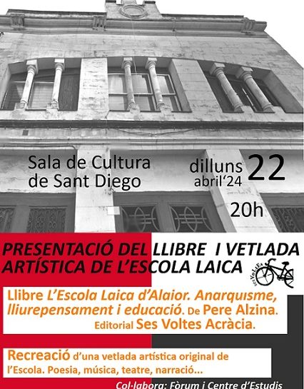 VÍDEO DEL LA PRESENTACIÓ DEL LLIBRE I ACTE SOBRE L’ESCOLA LAICA. 22 ABRIL’24.