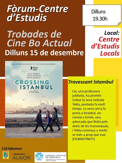 DILLUNS 15 DE DESEMBRE, PEL·LÍCULA, TRAVESSANT ISTAMBUL. A LES 19.30 h.